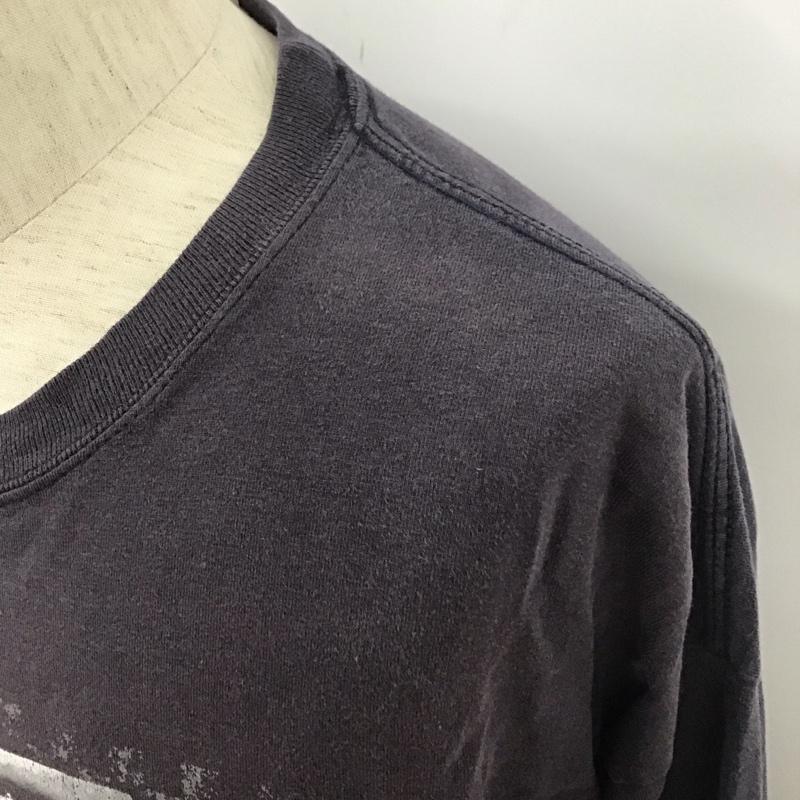 ハーレーダビッドソン Harley-Davidson カットソー 長袖 長袖カットソー クルーネックカットソー 長袖Tシャツ ロングスリーブカットソー XL プリント 黒 / ブラック /  メンズ USED 古着 中古 10111629