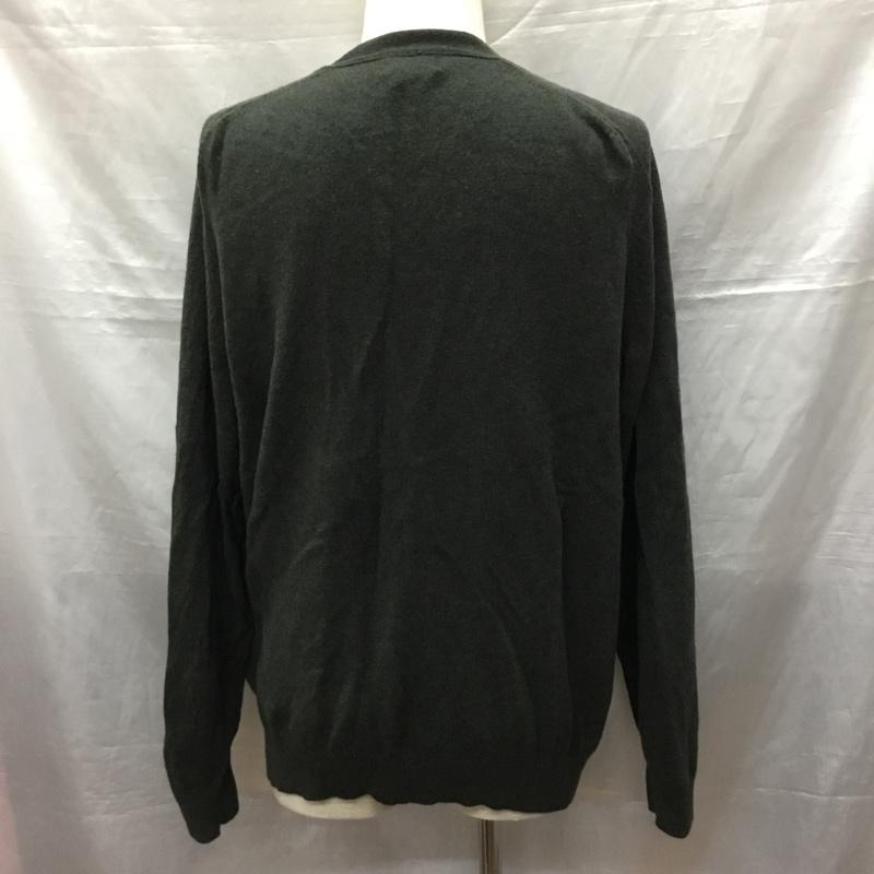 エルエルビーン L.L.Bean カーディガン 長袖 長袖ニットカーディガン リブニットカーディガン 前ボタン XL 無地 カーキ / カーキ / メンズ USED 古着 中古 10121788