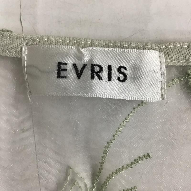 エヴリス EVRIS カットソー 半袖 半袖カットソー 総柄 レースカットソー シースルーカットソー FREE 刺繍 緑 / グリーン /  レディース USED 古着 中古 10103915
