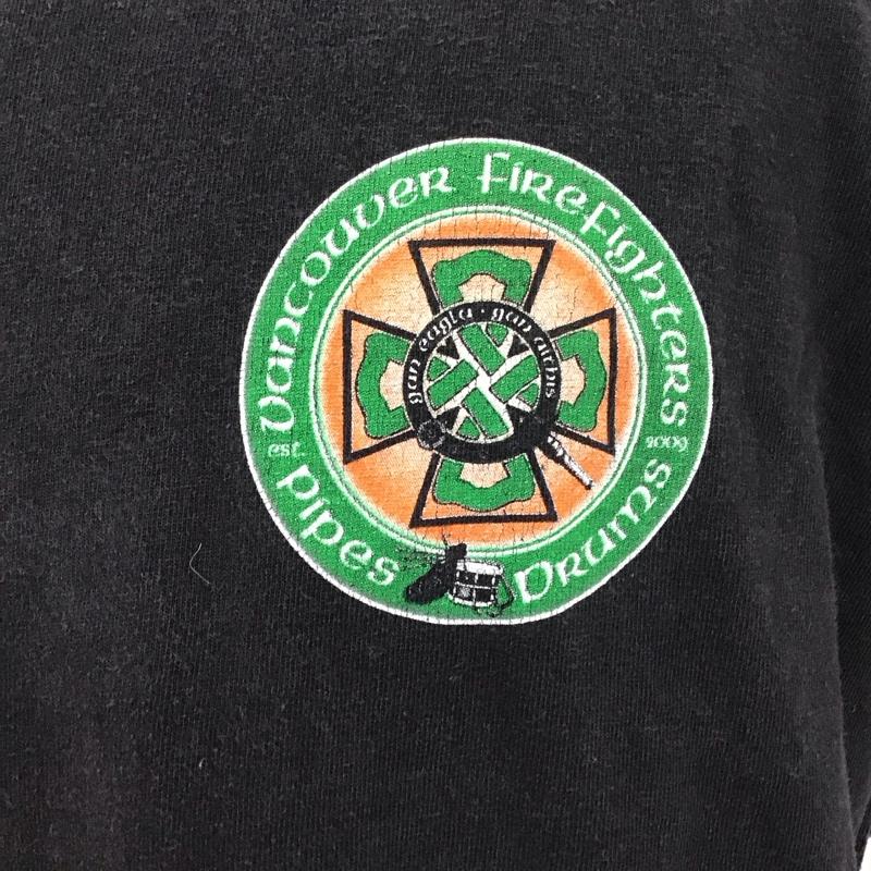 古着 USED Tシャツ 半袖 半袖カットソー プリントTシャツ クルーネックカットソー 古着 usa製 L プリント 黒 / ブラック /  メンズ USED 古着 中古 10111650