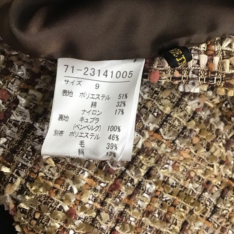 イネド INED ジャケット、上着 ジャケット、ブレザー 71-23141005 配色ツイードジャケット カジュアルジャケット ノーカラージャケット 総柄 マルチカラー / マルチカラー / レディース USED 古着 中古 10106615