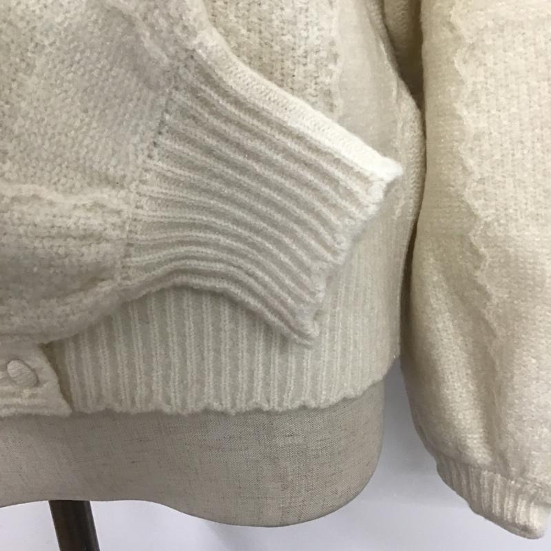 ナイスクラップ NICE CLAUP カーディガン 長袖 FREE 無地 アイボリー / アイボリー / レディース USED 古着 中古 10106103