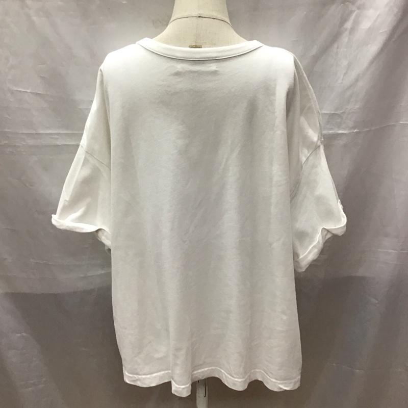 ミラオーウェン Mila Owen Tシャツ 半袖 09WCT212124 短丈ワイドグラフィックTシャツ プリントTシャツ M ロゴ、文字 白 / ホワイト / レディース USED 古着 中古 10116912