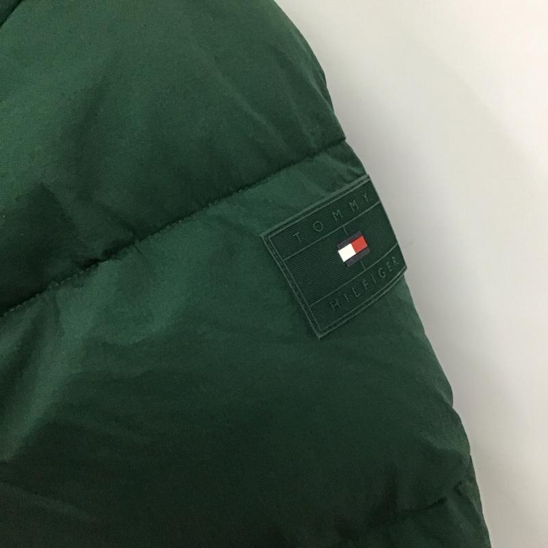 トミーヒルフィガー TOMMY HILFIGER ジャケット、上着 ダウンジャケット ジップアップジャケット パーカージャケット ダウンジャケット アウター M ロゴ、文字 緑 / グリーン /  メンズ USED 古着 中古 10125022