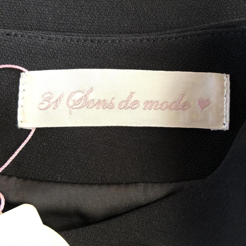 トランテアンソンドゥモード 31 Sons de mode ワンピース ミニスカート 38 無地 黒 / ブラック / レディース USED 古着 中古 10016419