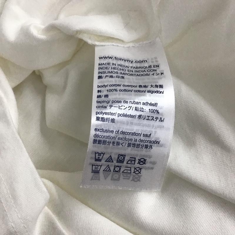 トミーヒルフィガー TOMMY HILFIGER カットソー 長袖 長袖カットソー プリントカットソー クルーネック S ロゴ、文字 白 / ホワイト / メンズ USED 古着 中古 10132568