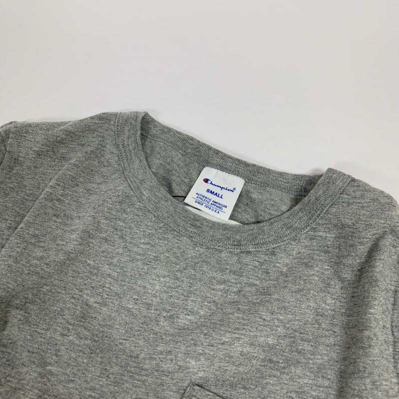 チャンピオン Champion Tシャツ 半袖 イーハイフンワールドギャラリー E hyphen world gallery×チャンピオン champion コラボ S 無地 灰 / グレー / レディース USED 古着 中古 10011846