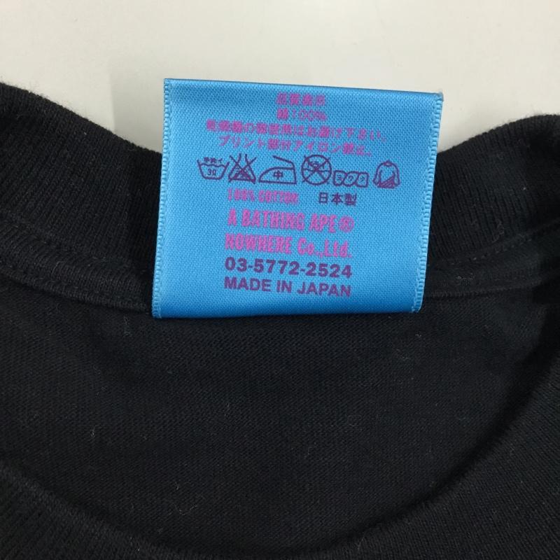 ベイプ BAPE Tシャツ 半袖 半袖カットソー プリントTシャツ クルーネックカットソー L プリント 黒 / ブラック / メンズ USED 古着 中古 10121699
