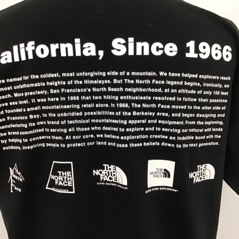ザノースフェイス THE NORTH FACE Tシャツ 半袖 NT32159 ヒストリカルロゴTee 半袖カットソー プリントTシャツ XL ロゴ、文字 黒 / ブラック /  メンズ USED 古着 中古 10110206