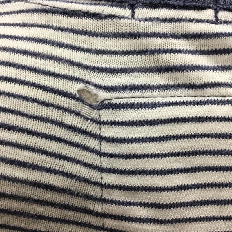 アバクロンビーアンドフィッチ ABERCROMBIE&FITCH Tシャツ 半袖 半袖カットソー プリントTシャツ クルーネックカットソー M ボーダー柄 白 / ホワイト / X 青 / ブルー /  メンズ USED 古着 中古 10108990