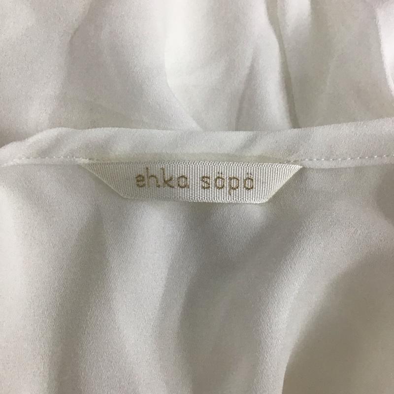 エヘカソポ ehka sopo カットソー 半袖 半袖カットソー フレア 半袖シャツカットソー FREE 無地 白 / ホワイト / レディース USED 古着 中古 10122712