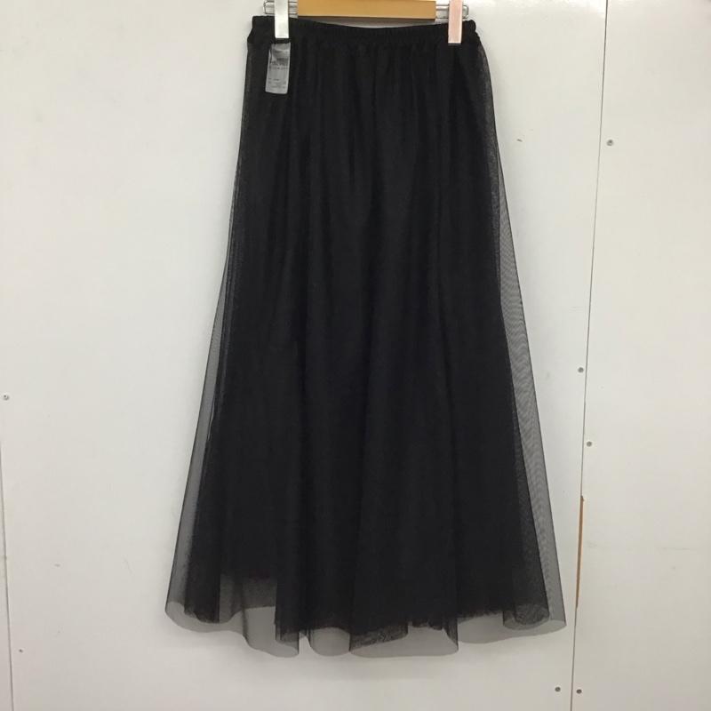 ローリーズファーム LOWRYS FARM スカート ロングスカート チュールスカート FREE 無地 黒 / ブラック / レディース USED 古着 中古 10137206