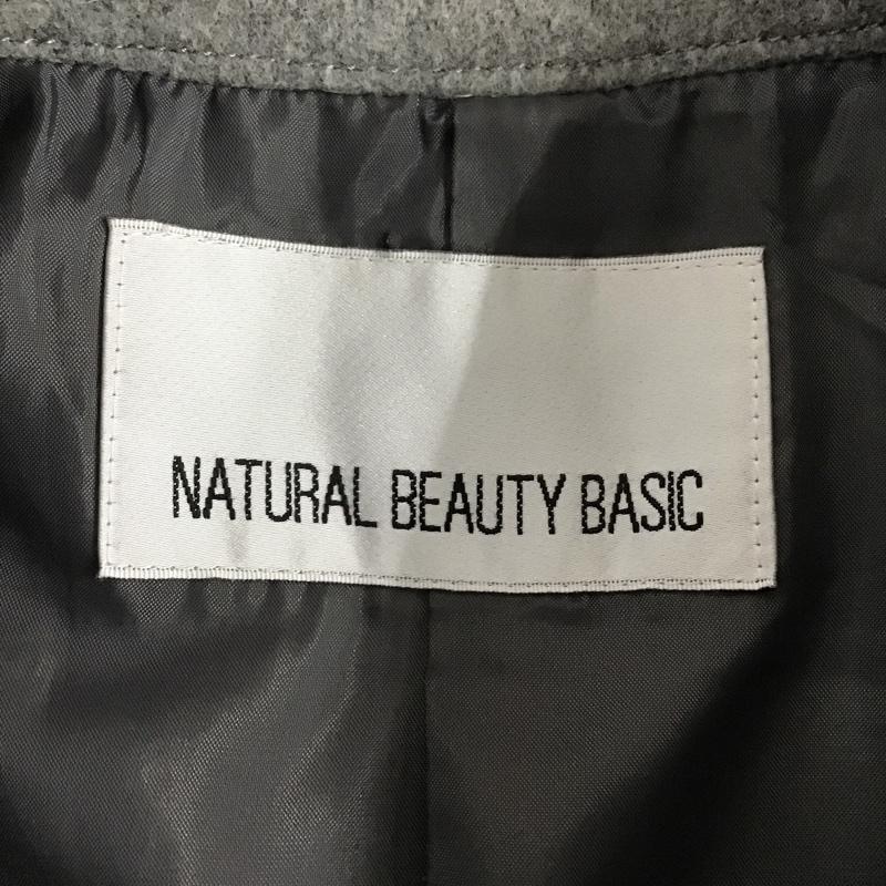 ナチュラルビューティーベーシック NATURAL BEAUTY BASIC コート ピーコート L 無地 灰 / グレー / レディース USED 古着 中古 10105716