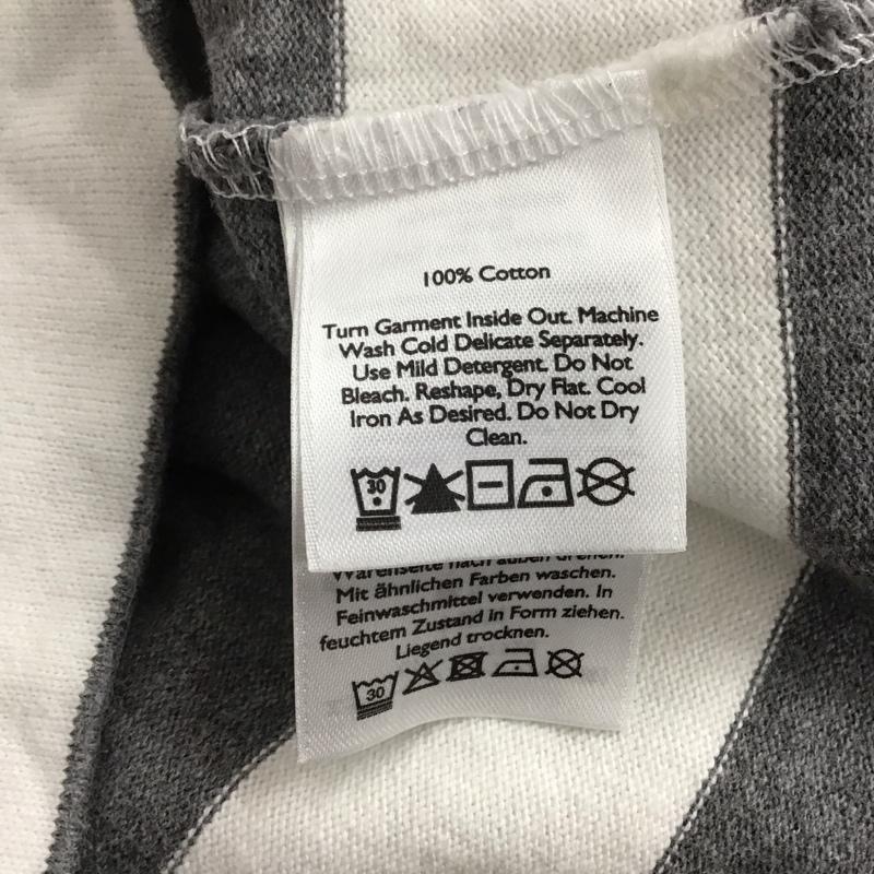 エディーバウアー Eddie Bauer カットソー 長袖 長袖カットソー カラーシャツ 長袖ポロシャツ M ボーダー柄 白 / ホワイト / X 赤 / レッド / X 灰 / グレー / メンズ USED 古着 中古 10143186