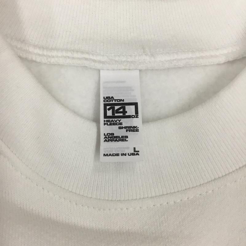 ロサンゼルスアパレル LOS ANGELES APPAREL トレーナー 長袖 L 無地 白 / ホワイト / メンズ USED 古着 中古 10108913