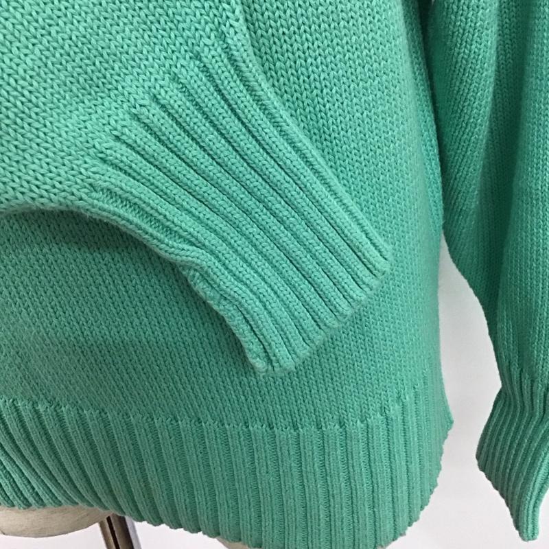 ポロバイラルフローレン Polo by RALPH LAUREN ニット、セーター 長袖 コットンニット クルーネック ポロベア M ワンポイント 薄緑 / ライトグリーン / メンズ USED 古着 中古 10109549