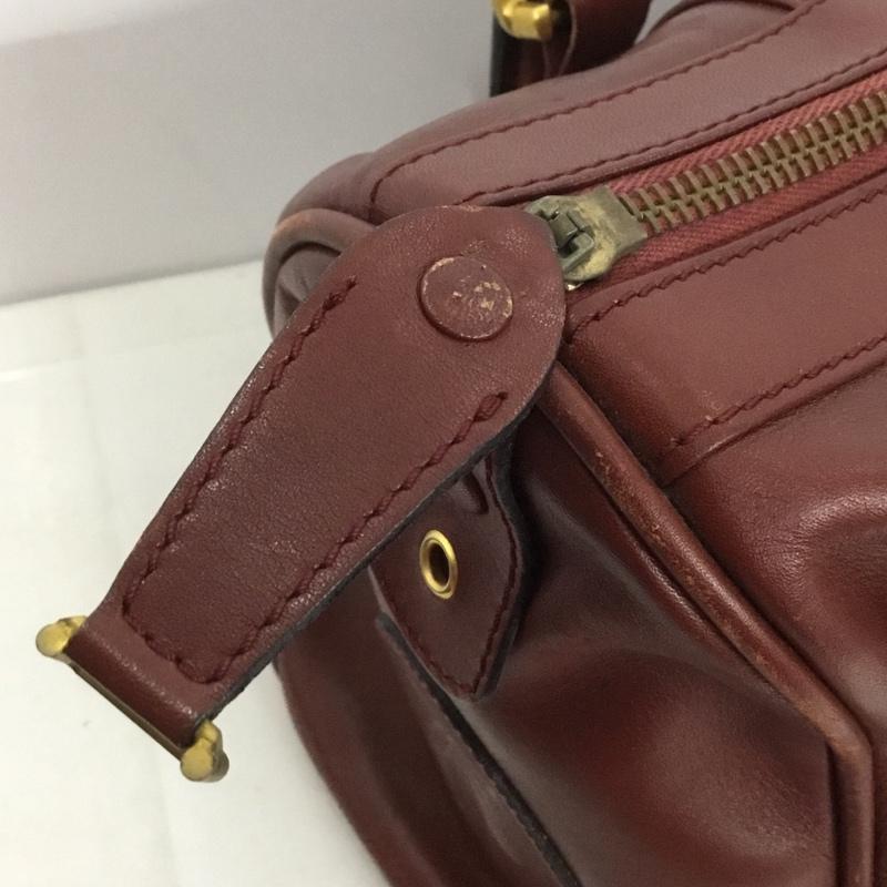 カルティエ Cartier ボストンバッグ ボストンバッグ マストライン ミニボストン ハンドバッグ ロゴ、文字 茶 / ブラウン / レディース USED 古着 中古 10132847