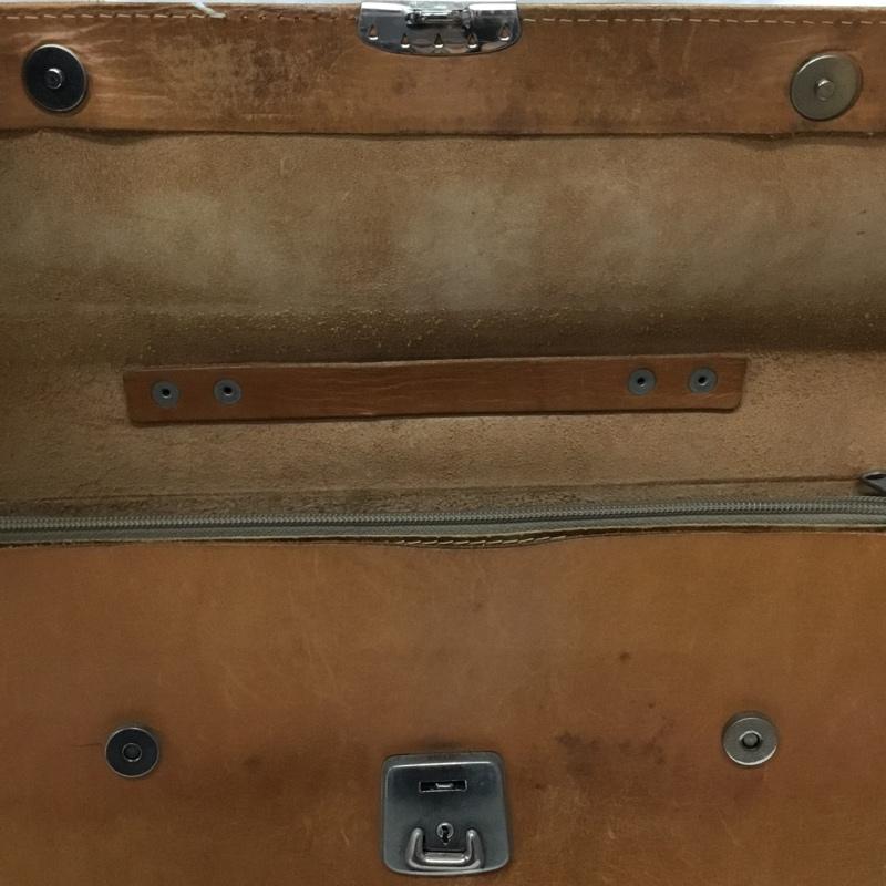 古着 USED ブリーフケース、書類かばん ブリーフケース、書類かばん レザー ショルダー 2WAY ビジネスバッグ 無地 キャメル / キャメル / メンズ USED 古着 中古 10119654