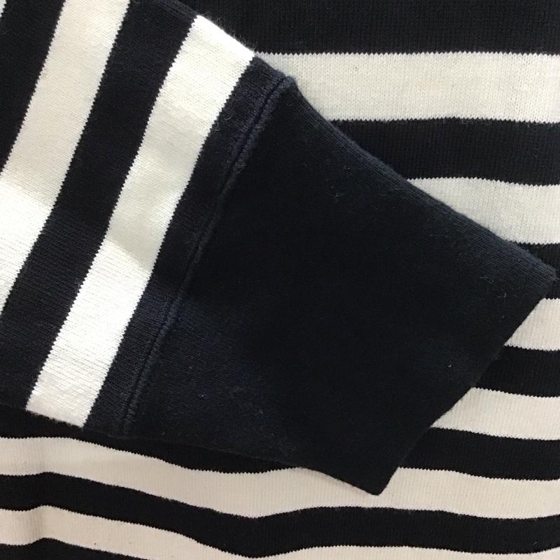ギャングスタービル GANGSTERVILLE カットソー 長袖 長袖カットソー ヘンリーネックカットソー ロングスリーブカットソー XL ボーダー柄 白 / ホワイト / X 黒 / ブラック /  メンズ USED 古着 中古 10113155