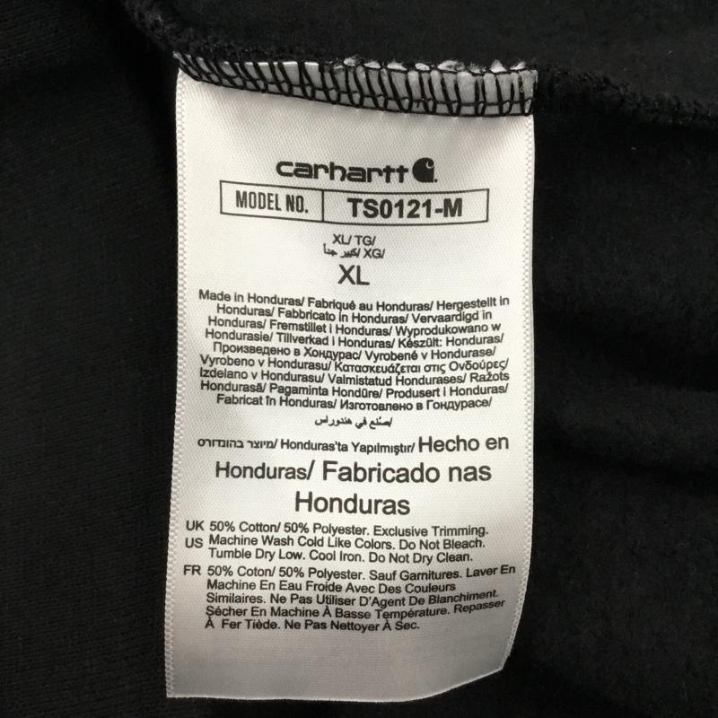 カーハート Carhartt パーカー 長袖 長袖パーカー フード付きパーカー プリントスウェット トレーナー XL 無地 黒 / ブラック / メンズ USED 古着 中古 10112424