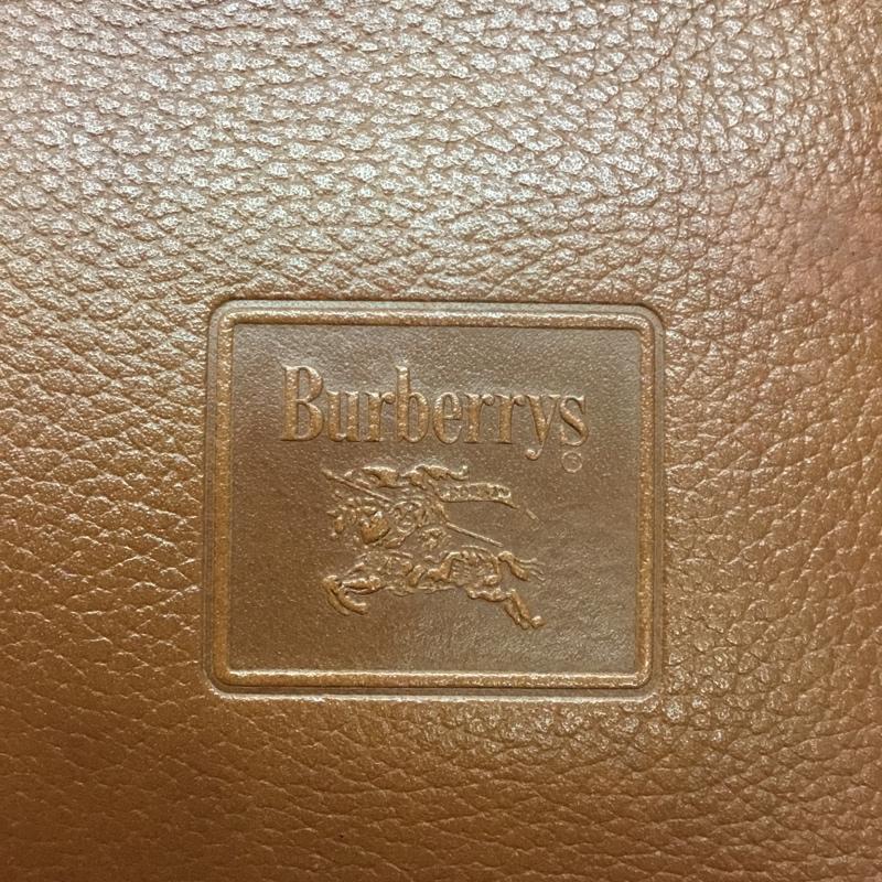 バーバリーズ BURBERRYS ハンドバッグ ハンドバッグ ミニボストン ロゴ、文字 茶 / ブラウン / X 金 / ゴールド / レディース USED 古着 中古 10113815