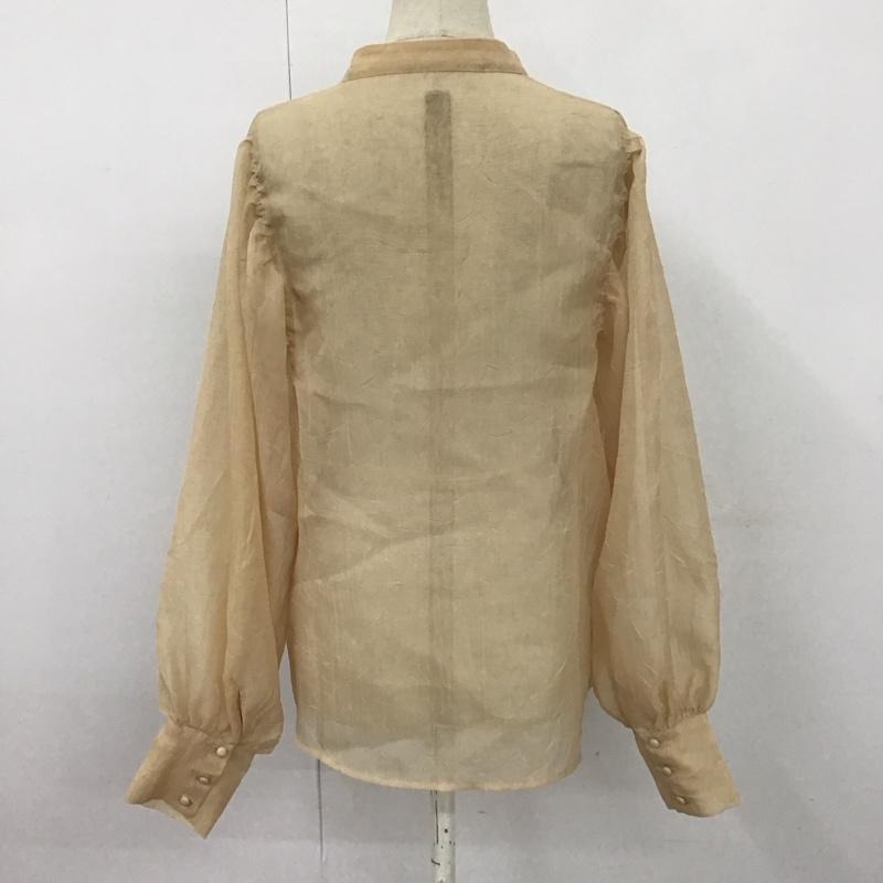 モイテュット moi tytto シャツ、ブラウス 長袖 長袖シャツ ノーカラーシャツ シースルーシャツ カジュアルシャツ FREE 無地 ベージュ / ベージュ / レディース USED 古着 中古 10110275