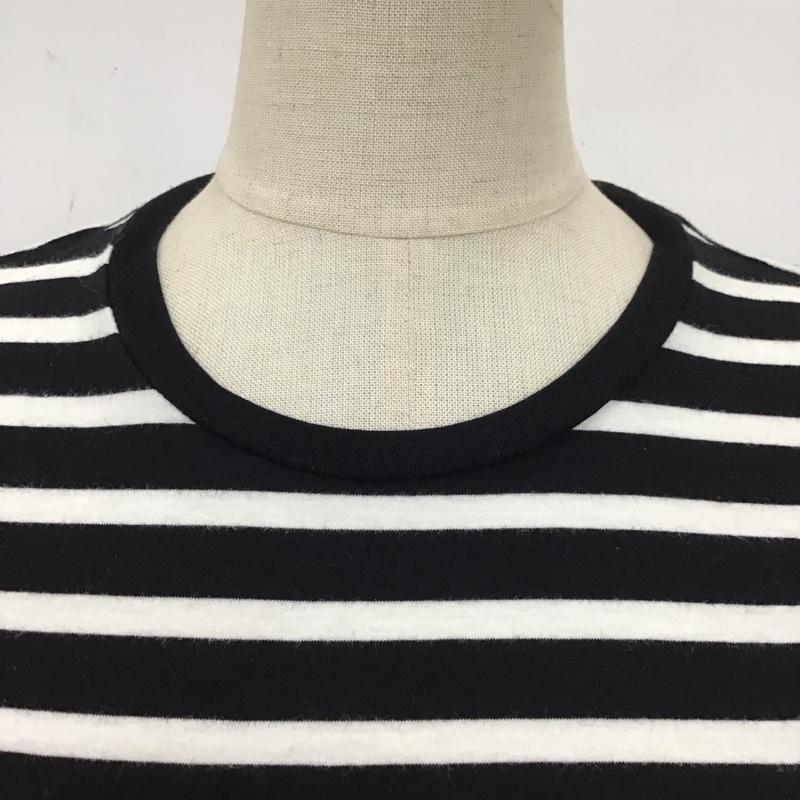ポロラルフローレン POLO RALPH LAUREN Tシャツ 半袖 クルーネック ボーダー XS ワンポイント 白 / ホワイト / X 黒 / ブラック / レディース USED 古着 中古 10114076
