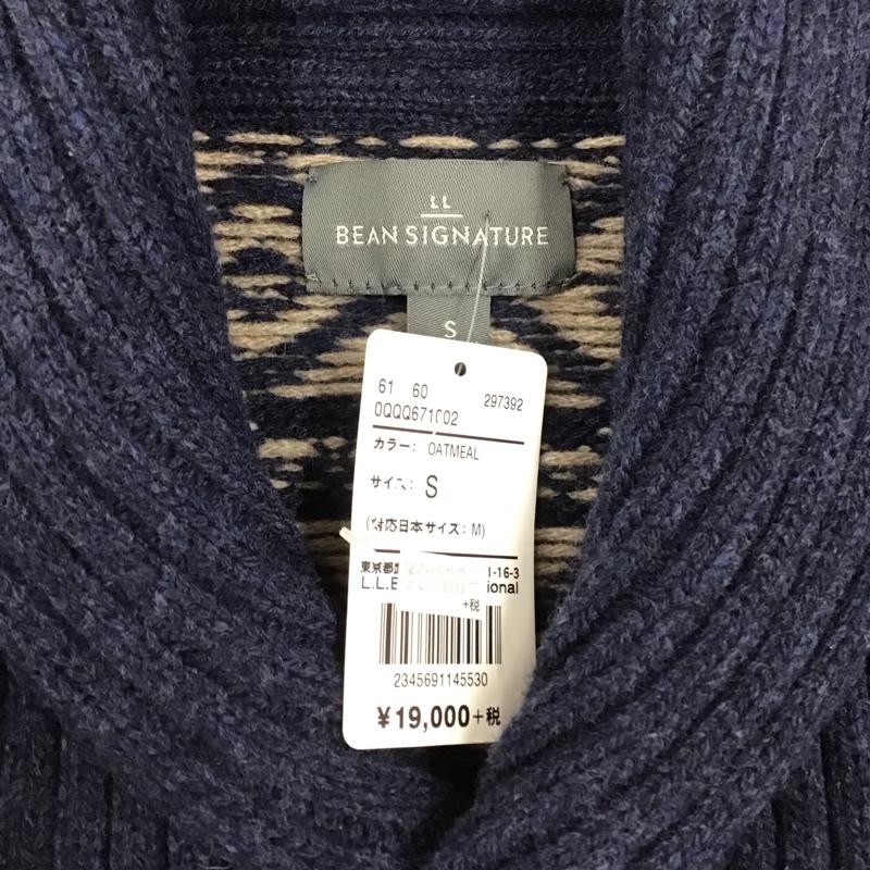 エルエルビーン L.L.Bean ニット、セーター 長袖 長袖ニットカットソー ニット セーター S 総柄 紺 / ネイビー / X ベージュ / ベージュ / メンズ USED 古着 中古 10111725
