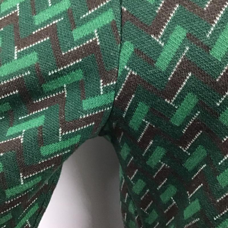 ザラ ZARA ニット、セーター 長袖 5039 172 500 襟付き ニットカットソー S 総柄 茶 / ブラウン / X 緑 / グリーン / X 白 / ホワイト / レディース USED 古着 中古 10121563