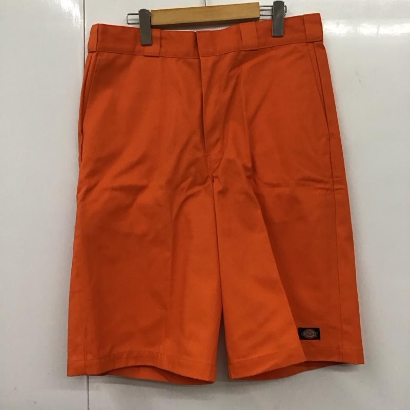 ディッキーズ Dickies パンツ ショートパンツ wd42283 セルフォンポケットワークショーツ ショートパンツ 44 ロゴ、文字 橙 / オレンジ / メンズ USED 古着 中古 10132001