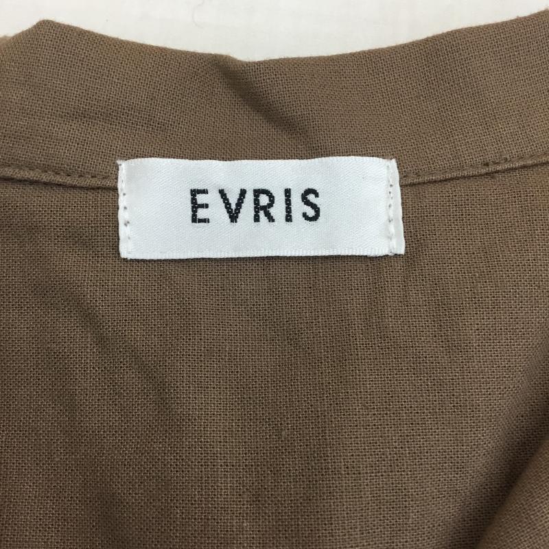 エヴリス EVRIS シャツ、ブラウス 半袖 FREE 無地 茶 / ブラウン / レディース USED 古着 中古 10137602