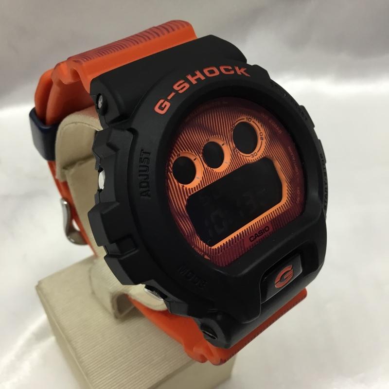 ジーショック G-SHOCK 腕時計 デジタル DW-6900TD Time distortionシリーズ 箱有 ロゴ、文字 黒 / ブラック / X 橙 / オレンジ / X 紺 / ネイビー / メンズ USED 古着 中古 10109236