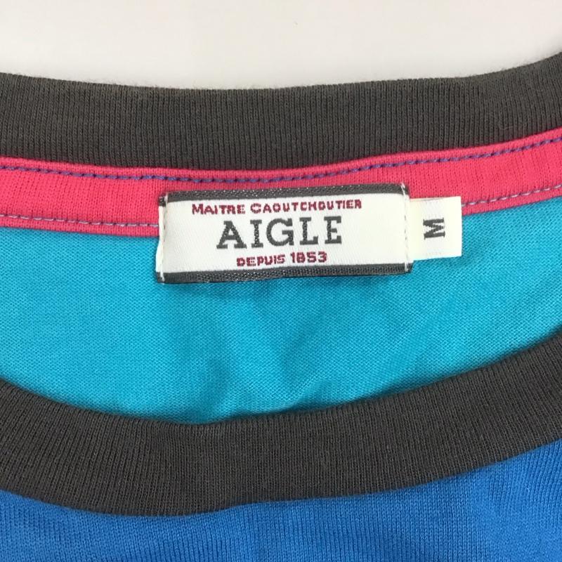 エーグル AIGLE Tシャツ 半袖 半袖カットソー プリントTシャツ クルーネックカットソー M ロゴ、文字 マルチカラー / マルチカラー /  メンズ USED 古着 中古 10111033