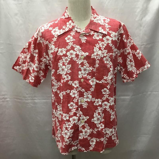 古着 USED シャツ、ブラウス 半袖 半袖シャツ カラーシャツ 半袖カットソー アロハシャツ 4L 総柄 X 花柄 白 / ホワイト / X 赤 / レッド /  メンズ USED 古着 中古 10108538