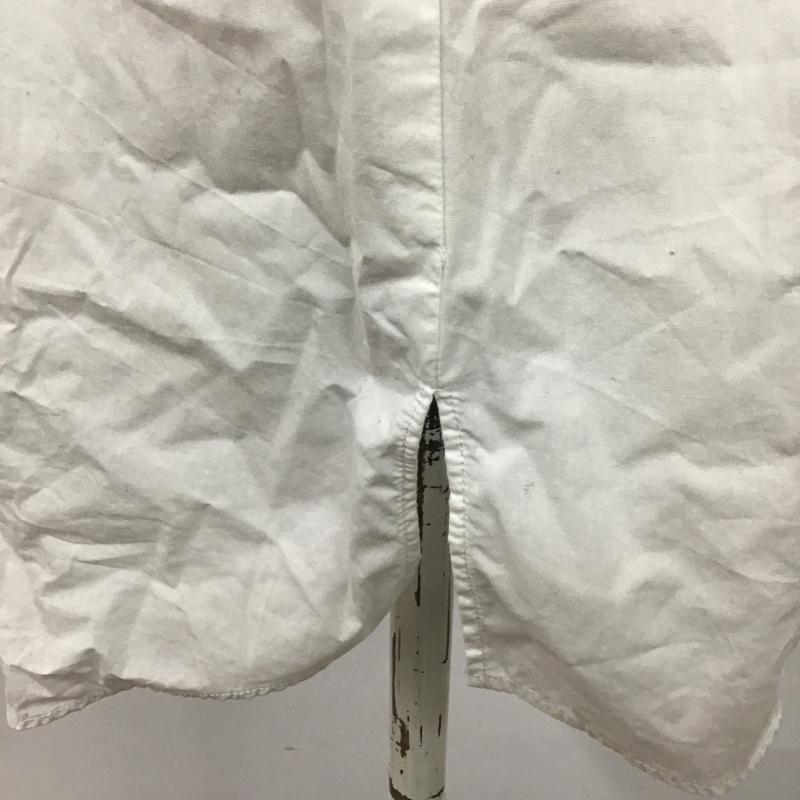 ザラ ZARA カットソー 半袖 半袖カットソー 半袖シャツカットソー 切り替えカットソー クルーネック L 総柄 白 / ホワイト / X 黒 / ブラック /  レディース USED 古着 中古 10105862