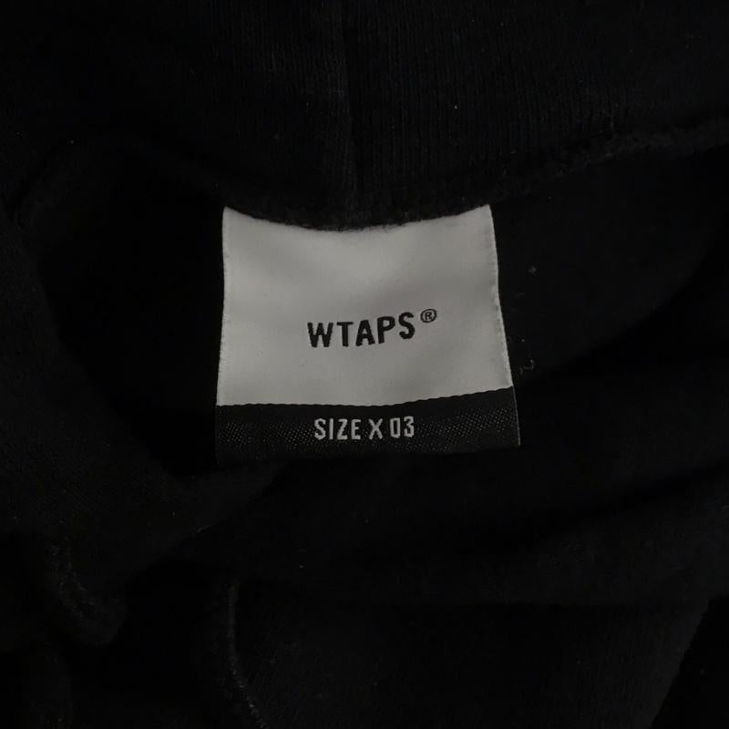 ダブルタップス WTAPS パーカー 長袖 長袖パーカー プルオーバーパーカー スウェット 3 ロゴ、文字 黒 / ブラック / メンズ USED 古着 中古 10126744