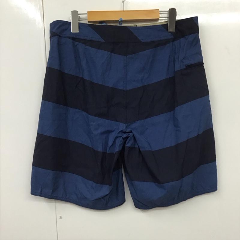 パタゴニア patagonia パンツ ショートパンツ 86621sp17 ショートパンツ ハーフパンツ 33インチ ボーダー柄 青 / ブルー / メンズ USED 古着 中古 10130817