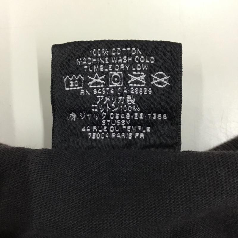 ステューシー STUSSY カットソー 長袖 長袖カットソー プリントTシャツ クルーネックカットソー ロングスリーブカットソー M ロゴ、文字 黒 / ブラック / メンズ USED 古着 中古 10106594