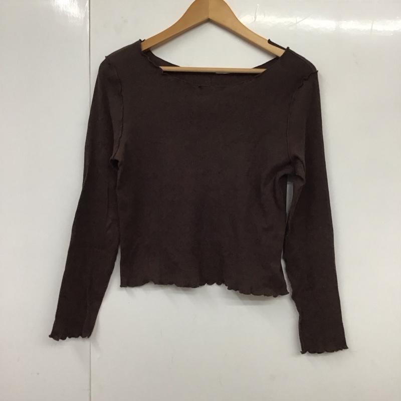 アルシーヴ archives カットソー 長袖 M 無地 茶 / ブラウン / レディース USED 古着 中古 10131087