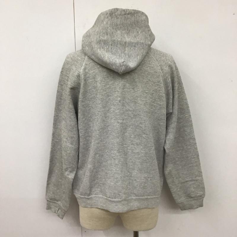 ヘインズ HANES パーカー 長袖 長袖スウェット 長袖トレーナー リブカットソー 長袖カットソー プリントトレーナー L プリント 灰 / グレー / メンズ USED 古着 中古 10110795