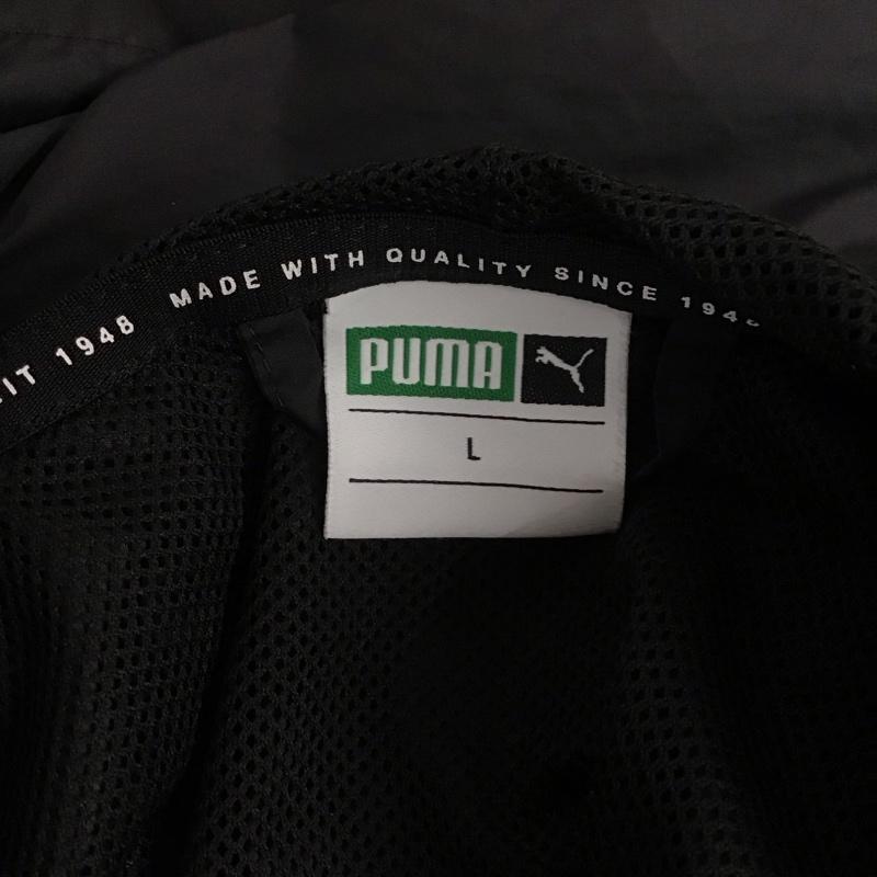 プーマ PUMA ジャケット、上着 ジャンパー、ブルゾン L プリント X ロゴ、文字 黒 / ブラック / レディース USED 古着 中古 10123868