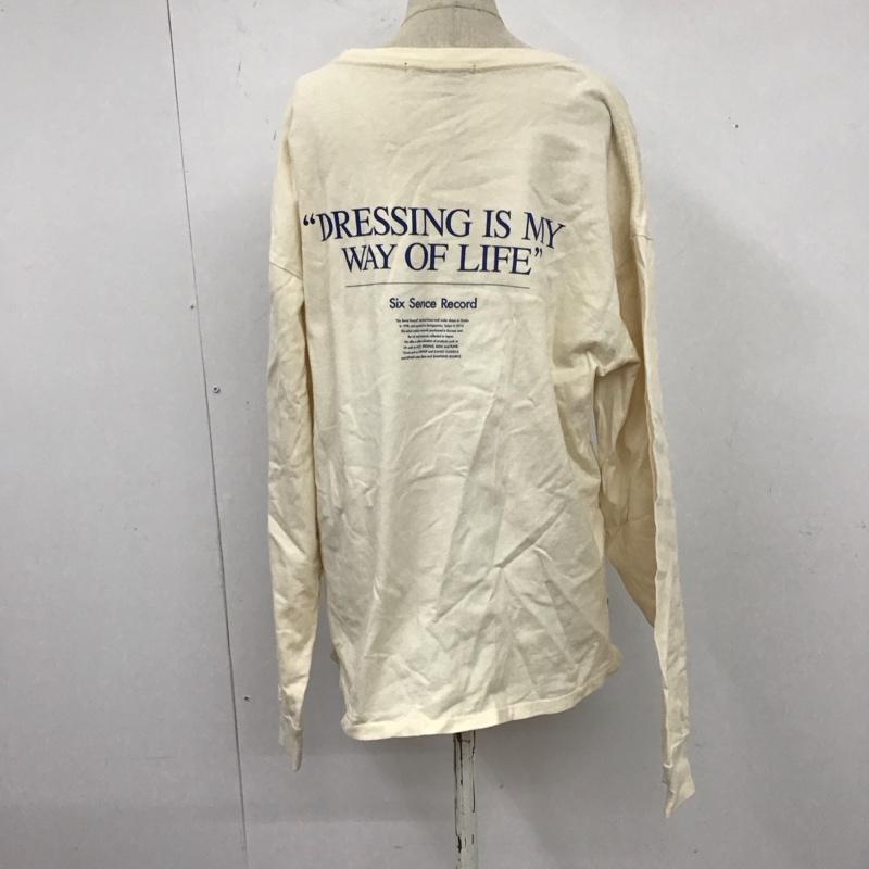 カスタネ Kastane カットソー 長袖 長袖カットソー クルーネックカットソー ロングスリーブカットソー プリントTシャツ M ロゴ、文字 アイボリー / アイボリー / レディース USED 古着 中古 10123022