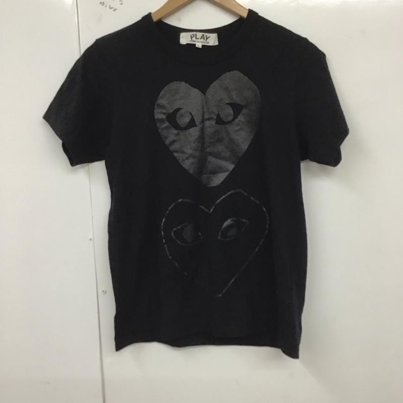 プレイコムデギャルソン PLAY COMME des GARCONS Tシャツ 半袖 L プリント 黒 / ブラック / レディース USED 古着 中古 10129863