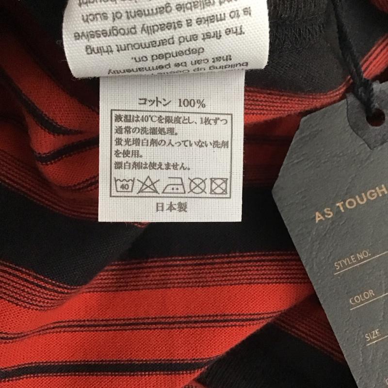 クーティー COOTIE Tシャツ 半袖 半袖カットソー プリントTシャツ クルーネックカットソー L ボーダー柄 黒 / ブラック / X 赤 / レッド /  メンズ USED 古着 中古 10113142