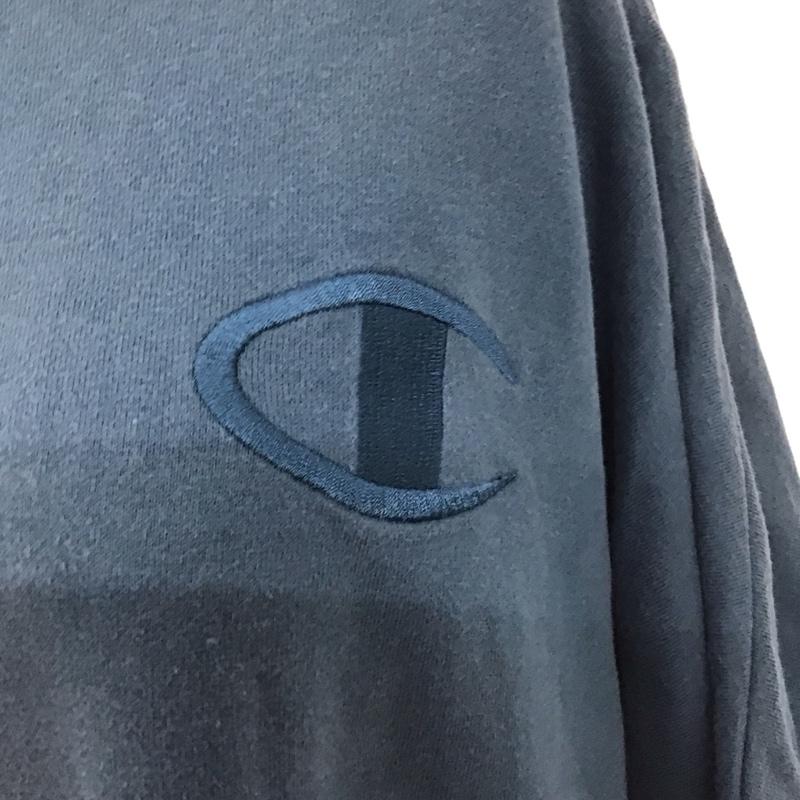 チャンピオン Champion トレーナー 七分袖 CWSN013R ワイド ビッグスウェット M ロゴ、文字 青 / ブルー / レディース USED 古着 中古 10114785