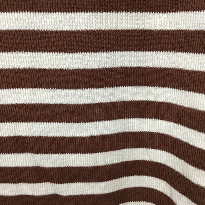サマンサモスモス Samansa Mos2 カットソー 長袖 1208165 FREE ボーダー柄 茶 / ブラウン / X ベージュ / ベージュ /  レディース USED 古着 中古 10107485