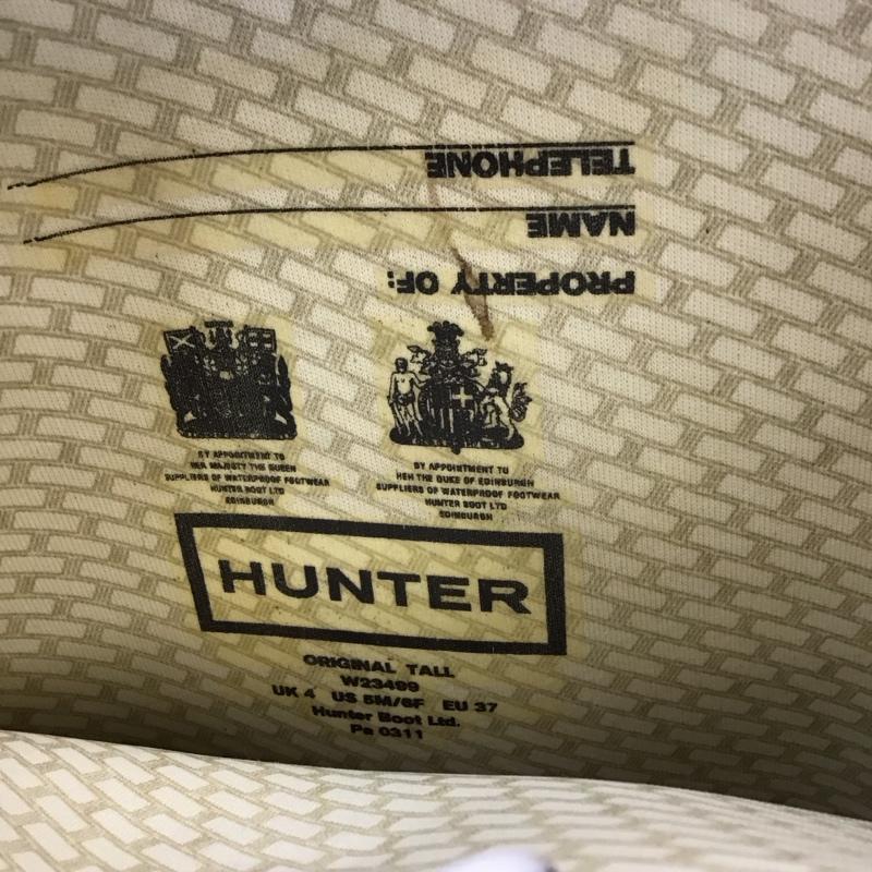 ハンター HUNTER 長靴、レインシューズ 長靴、レインシューズ W23499 ORIGINAL TALL オリジナルトール UK4 US:6 ロゴ、文字 ダークブラウン / ダークブラウン / レディース USED 古着 中古 10116250