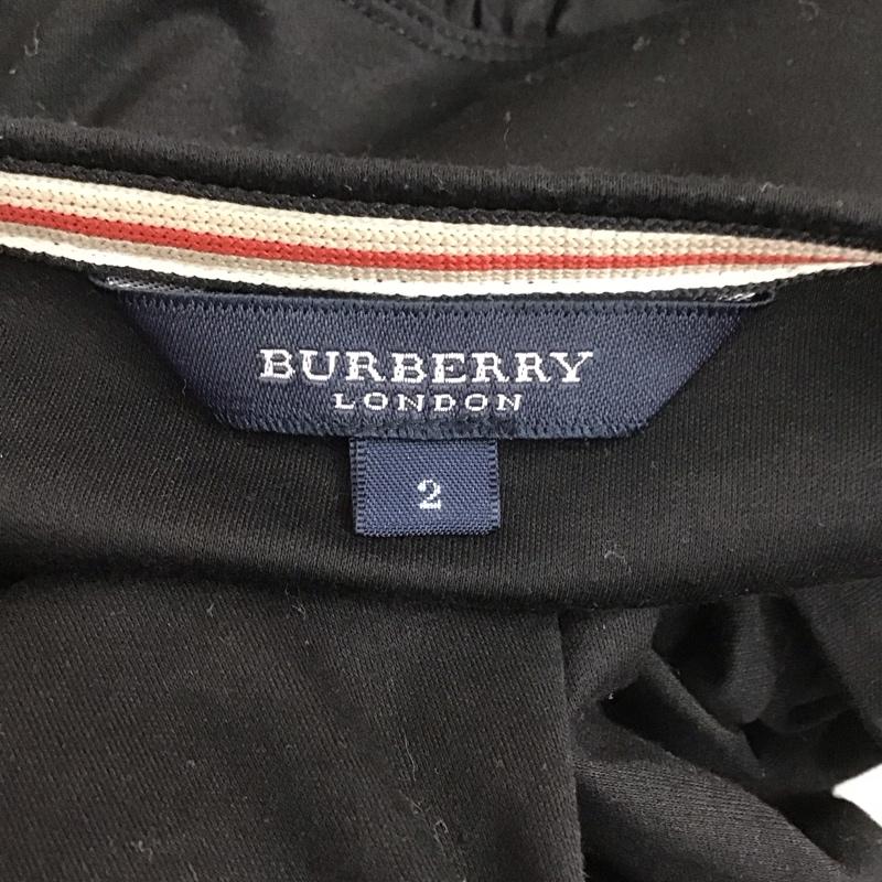 バーバリーロンドン Burberry London カットソー 半袖 半袖カットソー 無地Tシャツ クルーネックカットソー 2 無地 黒 / ブラック / レディース USED 古着 中古 10112510
