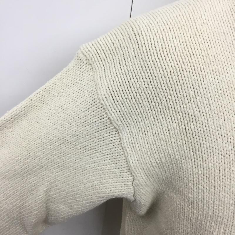 ポロバイラルフローレン Polo by RALPH LAUREN ニット、セーター 長袖 長袖ニットカットソー ニット セーター Vネックニットカットソー M ロゴ、文字 白 / ホワイト / メンズ USED 古着 中古 10110021