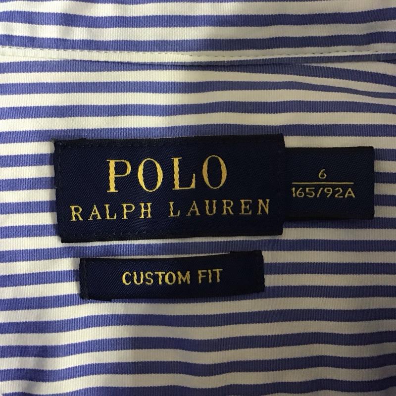 ポロラルフローレン POLO RALPH LAUREN シャツ、ブラウス 長袖 長袖シャツ カラーシャツ ストライプシャツ 長袖カットソー 6 ストライプ 白 / ホワイト / X 水色 / ライトブルー /  メンズ USED 古着 中古 10110774
